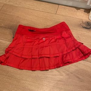 red ivivva skirt